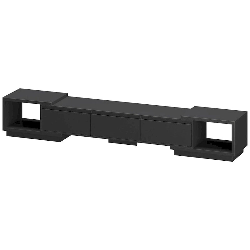 Meuble TV extensible avec rangement, console multimédia, centre de divertissement moderne
