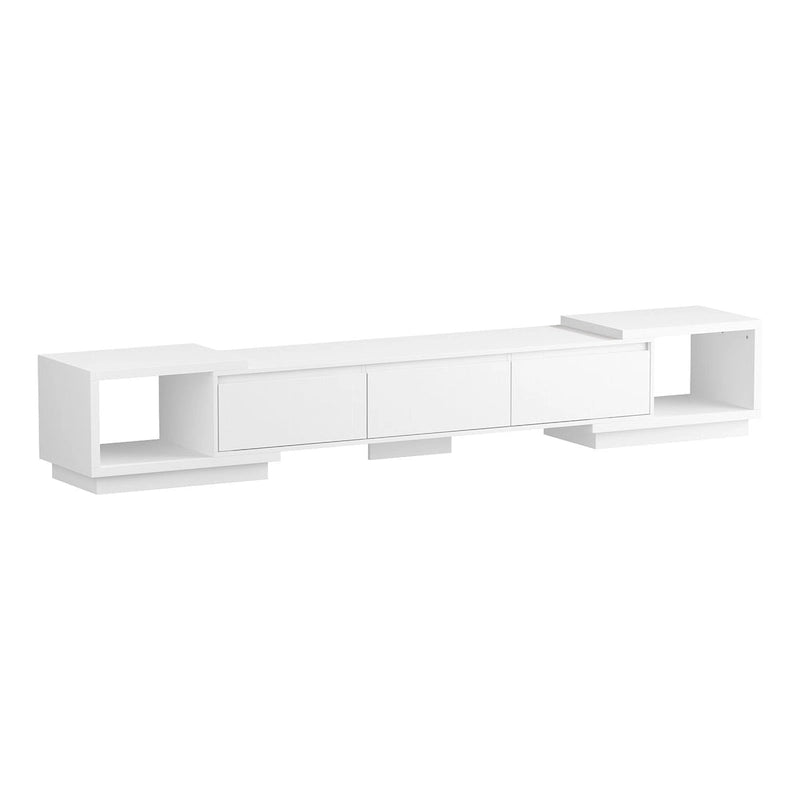Meuble TV extensible avec rangement, console multimédia, centre de divertissement moderne