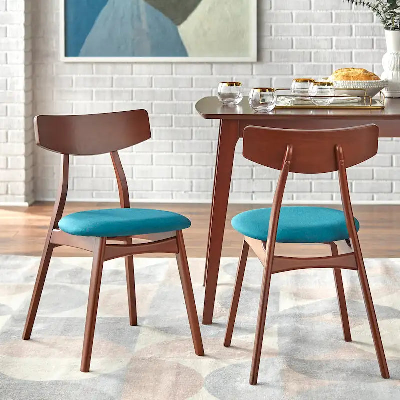 Chaises de salle à manger en hêtre massif (lot de 2)