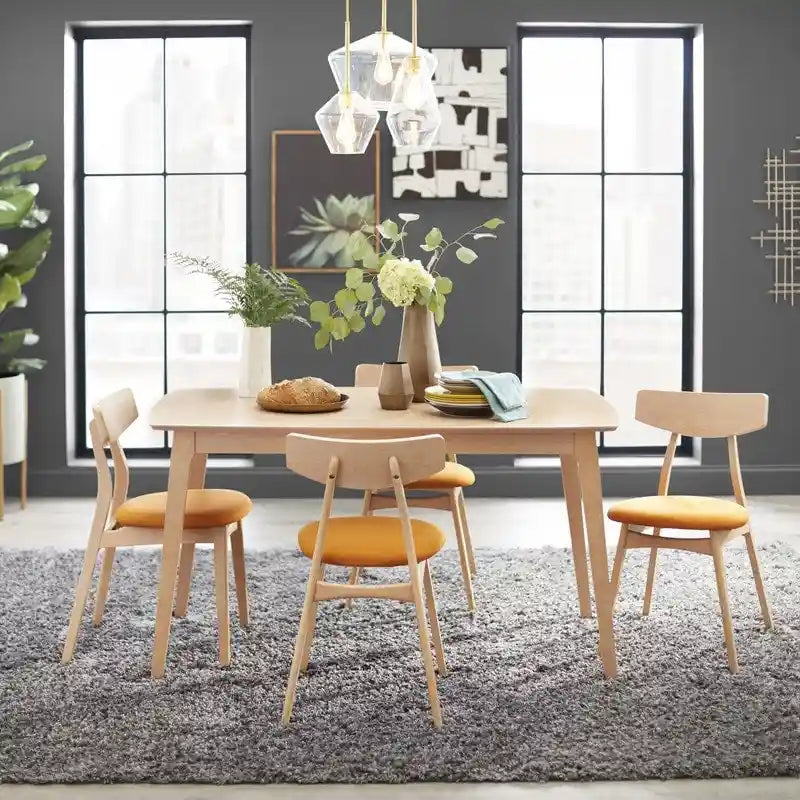 Chaises de salle à manger en hêtre massif (lot de 2)