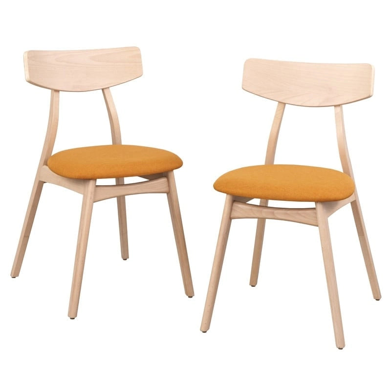 Chaises de salle à manger en hêtre massif (lot de 2)