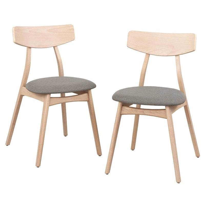 Chaises de salle à manger en hêtre massif (lot de 2)