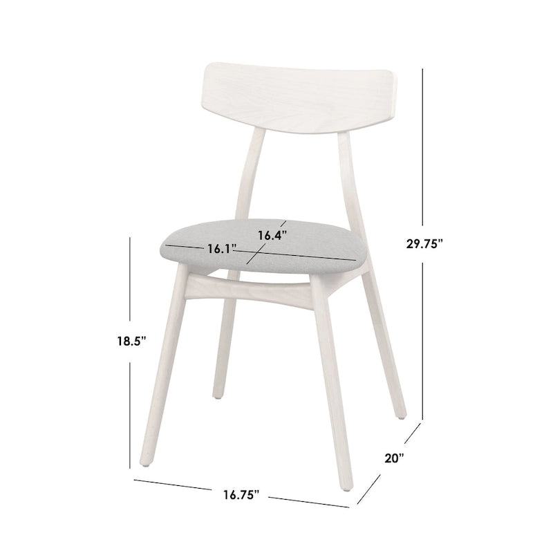 Chaises de salle à manger en hêtre massif (lot de 2)