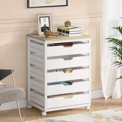 Commode 5 Tiroirs et Commode 7 Tiroirs Meuble de Rangement en Bois à Tiroirs