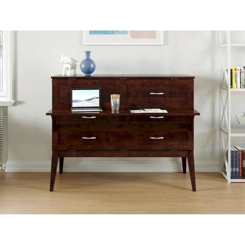 Bureau escamotable complet Northampton en noyer