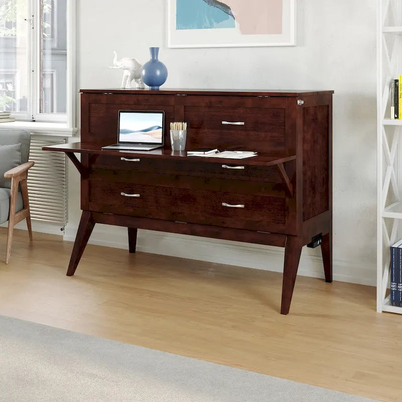 Bureau escamotable complet Northampton en noyer