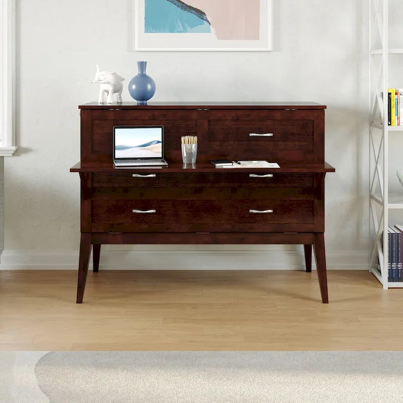 Bureau escamotable complet Northampton en noyer