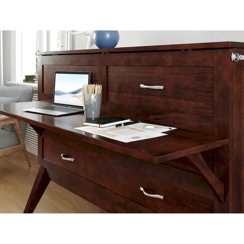Bureau escamotable complet Northampton en noyer