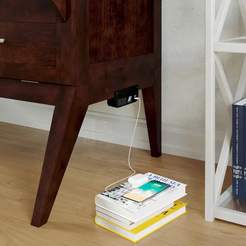 Bureau escamotable complet Northampton en noyer