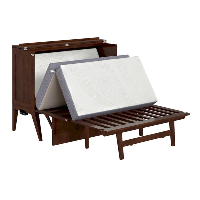 Bureau escamotable complet Northampton en noyer