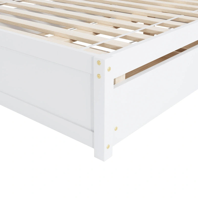 Lit double avec lit gigogne simple et 2 tiroirs