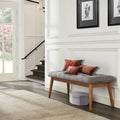 Crosley Landon Upholstered Bench In Acorn - 43.25 W x 16 D x 16.88 H