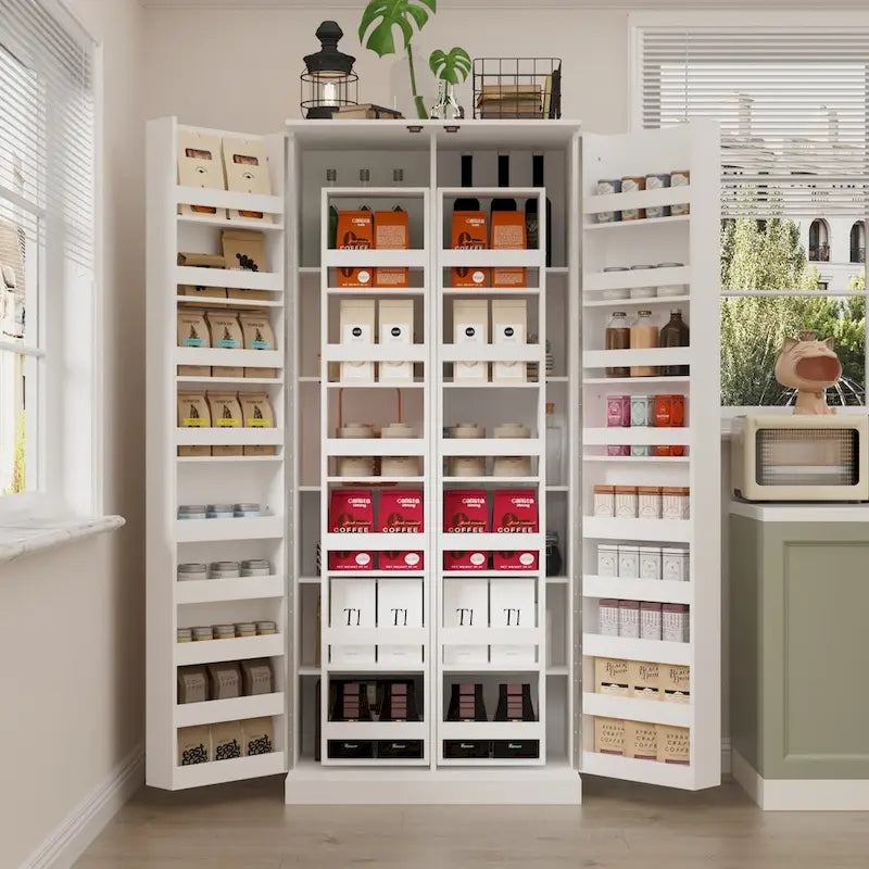 Organisateur de cuisine polyvalent : Meuble compact de 31,5 po avec rangement intelligent