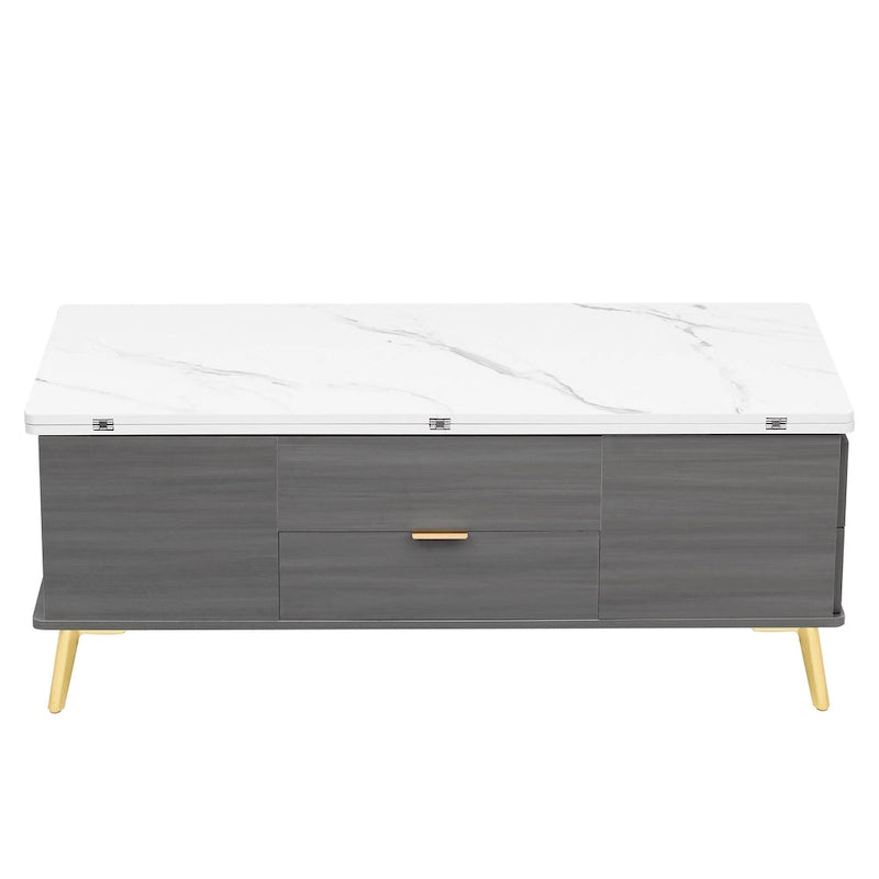 Table basse relevable multifonctionnelle avec tiroirs