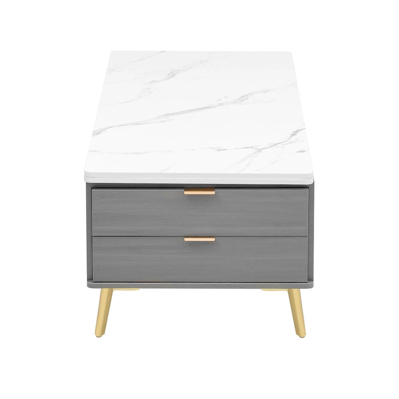 Table basse relevable multifonctionnelle avec tiroirs