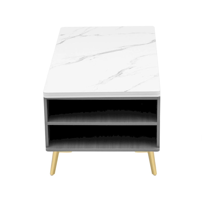 Table basse relevable multifonctionnelle avec tiroirs