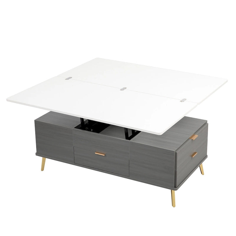 Table basse relevable multifonctionnelle avec tiroirs