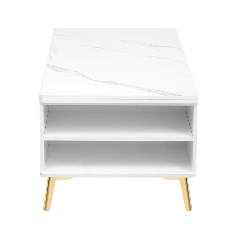 Table basse relevable multifonctionnelle avec tiroirs