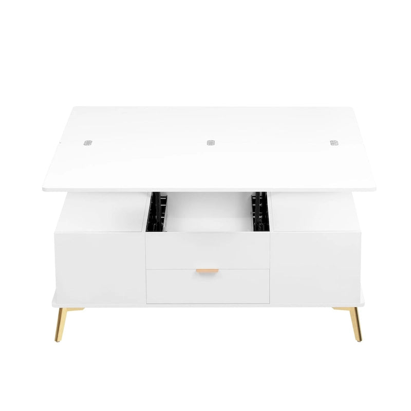 Table basse relevable multifonctionnelle avec tiroirs