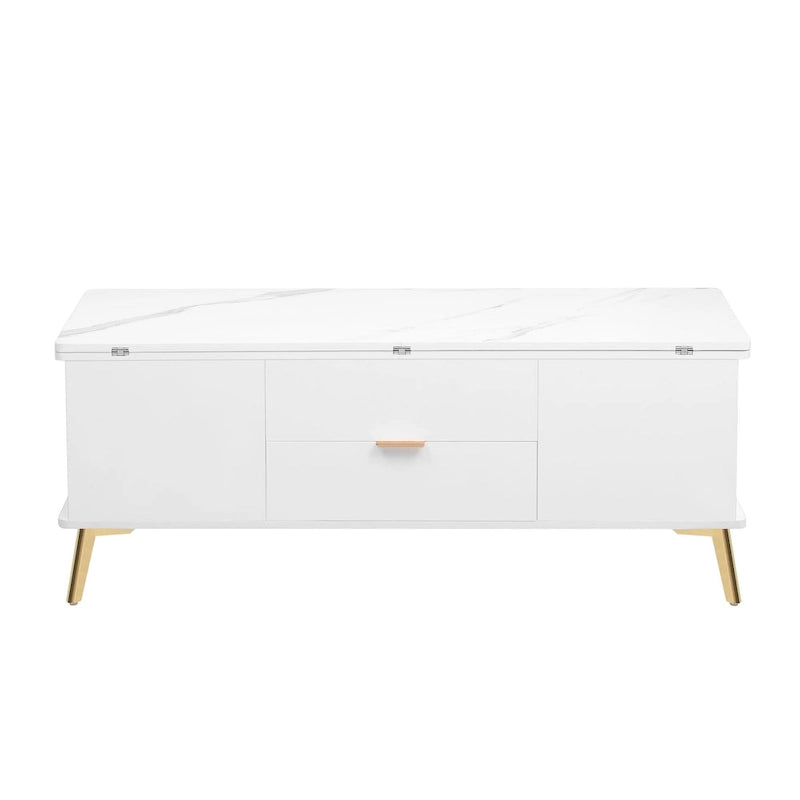 Table basse relevable multifonctionnelle avec tiroirs